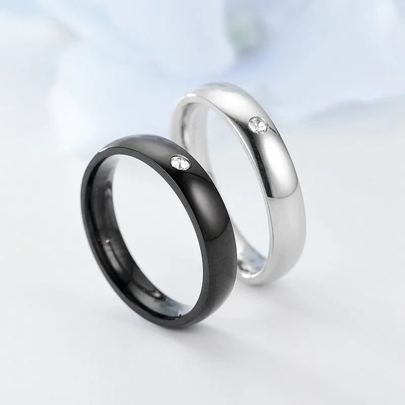 Anime Stainless Steel Rings Cosplay Props Men Women Couple Lover Ring Jewelry Accessories Gifts Width4mm