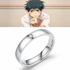 Anime Stainless Steel Rings Cosplay Props Men Women Couple Lover Ring Jewelry Accessories Gifts Width4mm