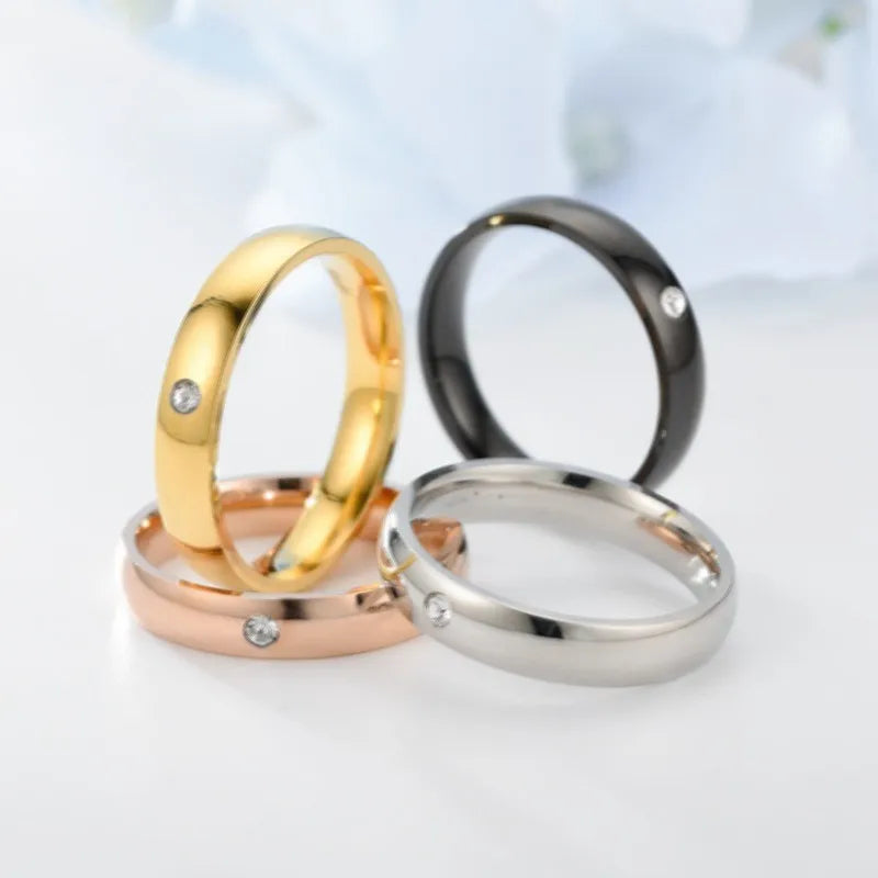 Anime Stainless Steel Rings Cosplay Props Men Women Couple Lover Ring Jewelry Accessories Gifts Width4mm